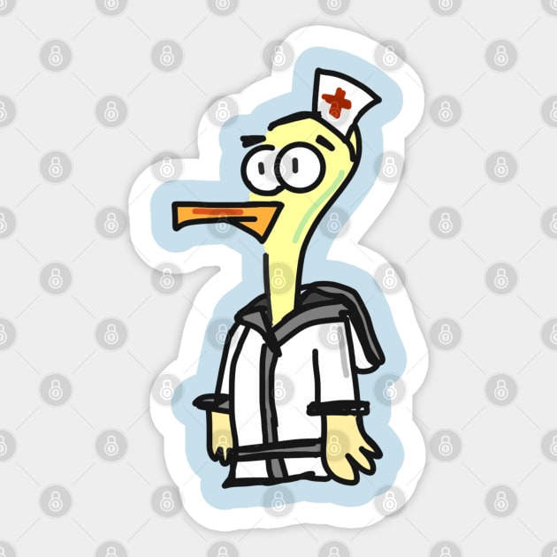 Nurse Stork Sticker by tamir2503